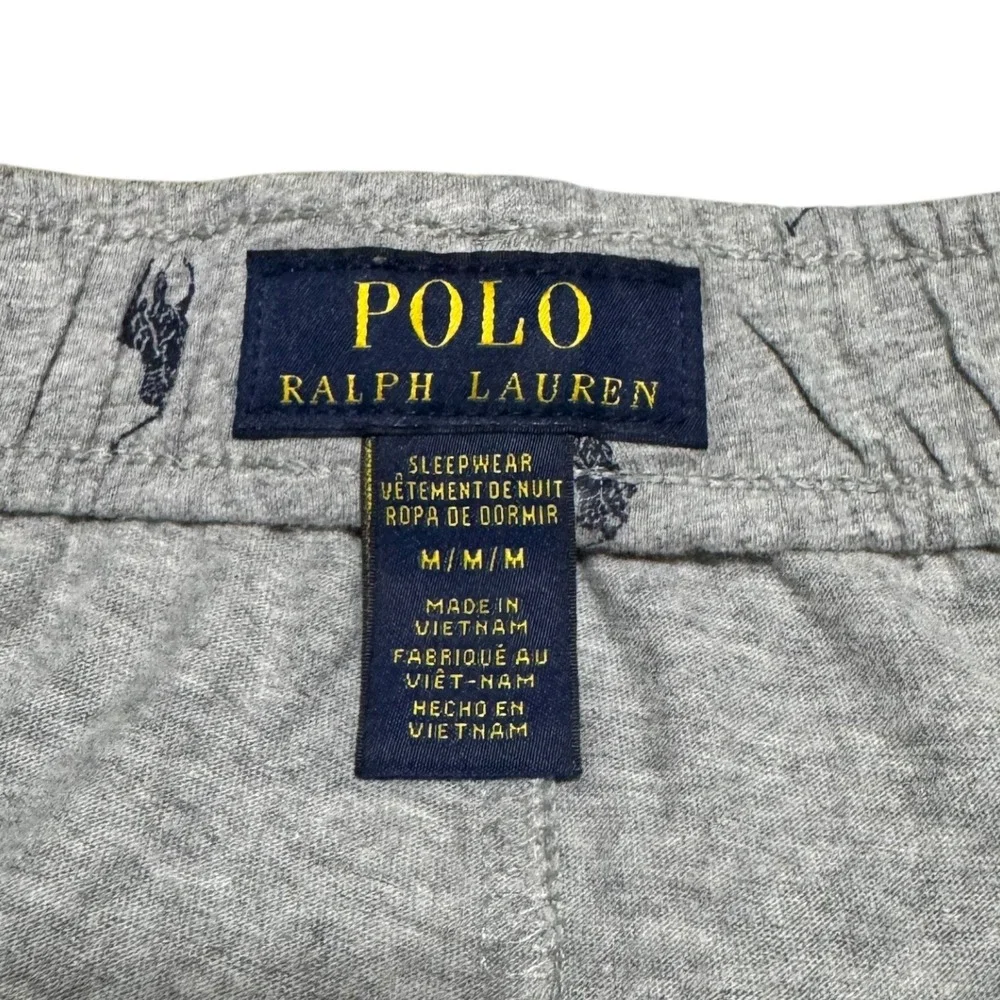 Polo Ralph Lauren Gray All Over‎ Print Pony Logo Sleepwear Shorts Men's Medium